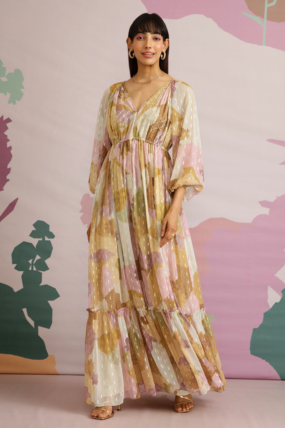 BLUME HAND-EMBELLISHED MAXI DRESS