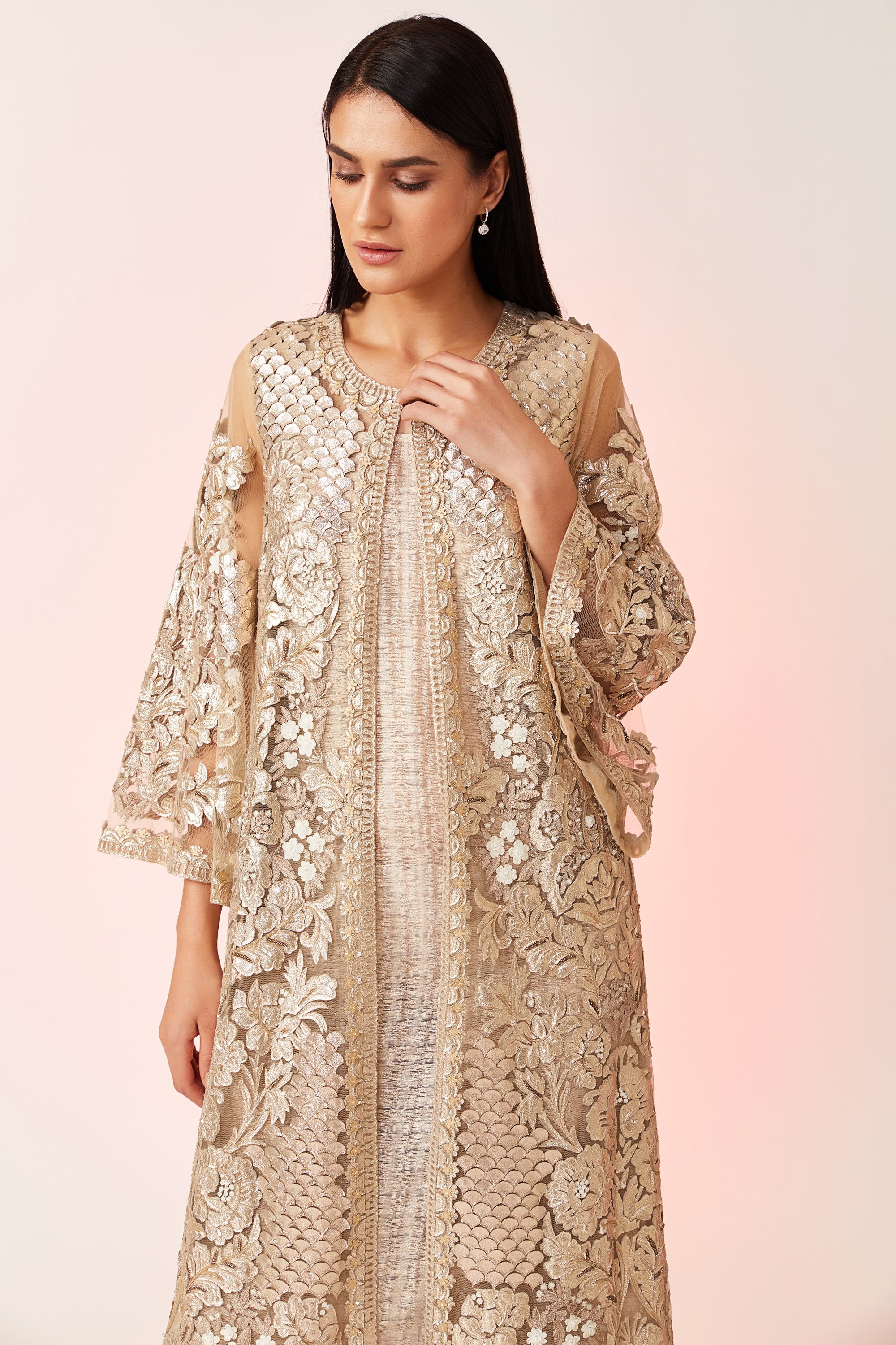MARCEL DRAMATIC GOLD LONG JACKET