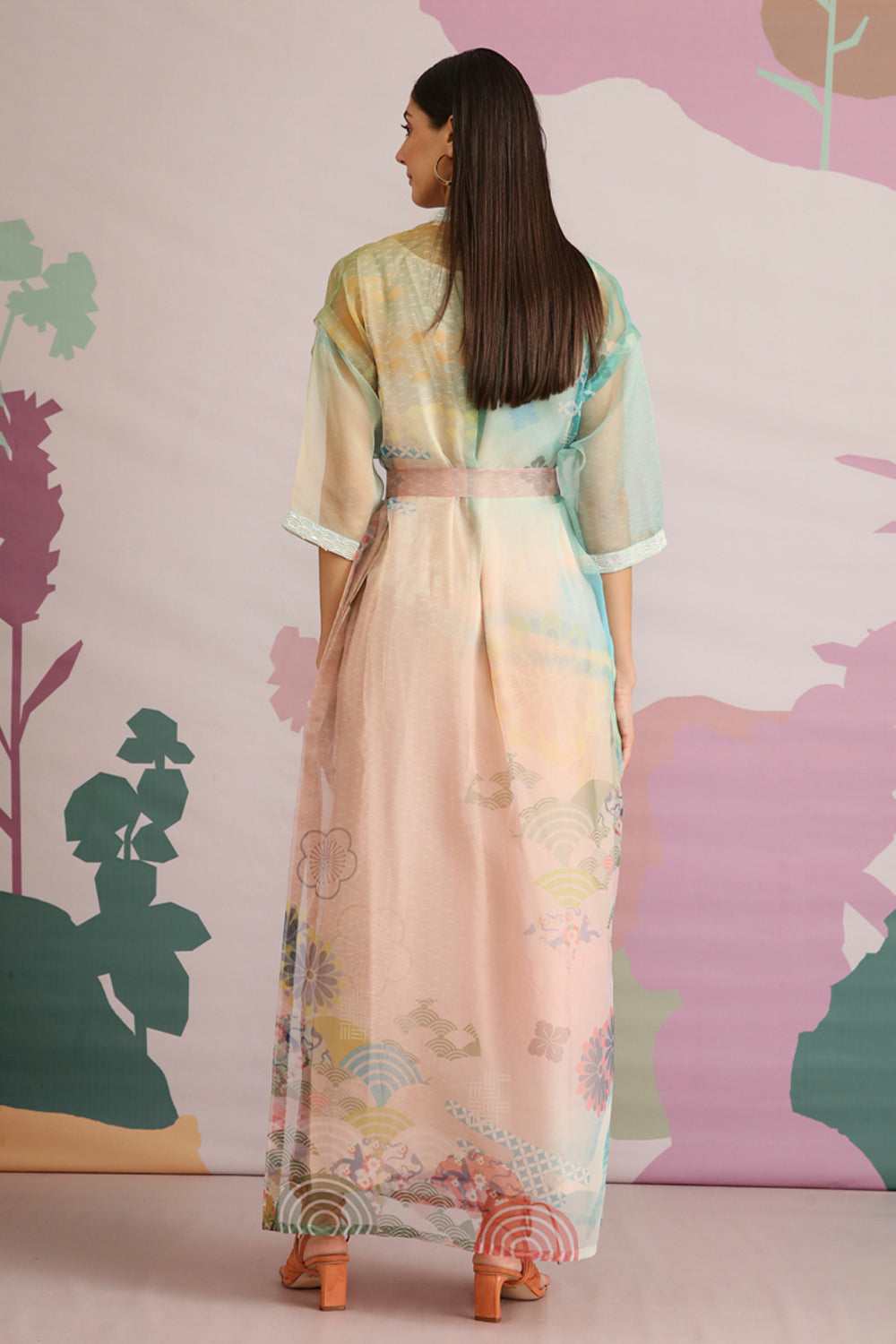 SAKURA HAND-EMBELLISHED MAXI DRESS